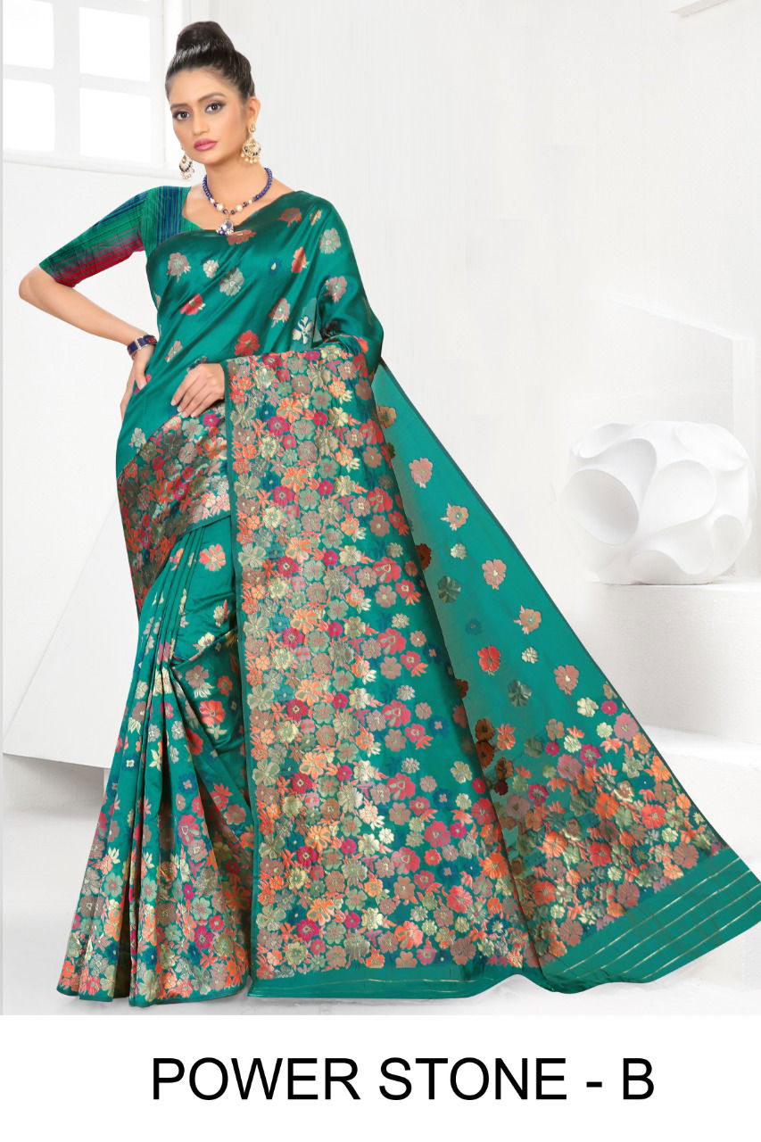 Ronisha Power Stone Latest Fancy Designer Silk Fancy Casual Festive Wear Saree Collection